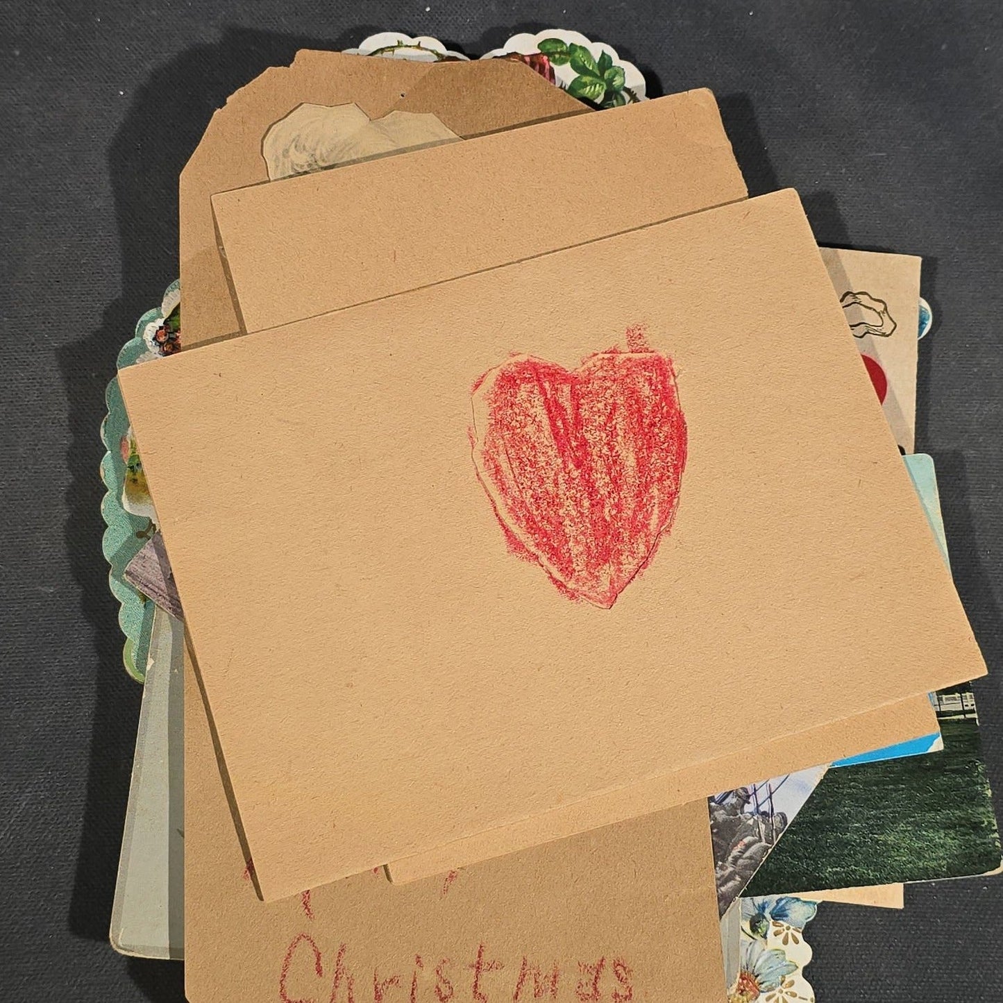 Grouping of 25+ Antique and Vintage Valentines, Postcards, Trade Cards, and Die-Cut Ephemera including Mechanical Chalkboard Valentine, Peck & Parker Owls Trade Card, and Essex County Club Manchester, Massachusetts Postcard