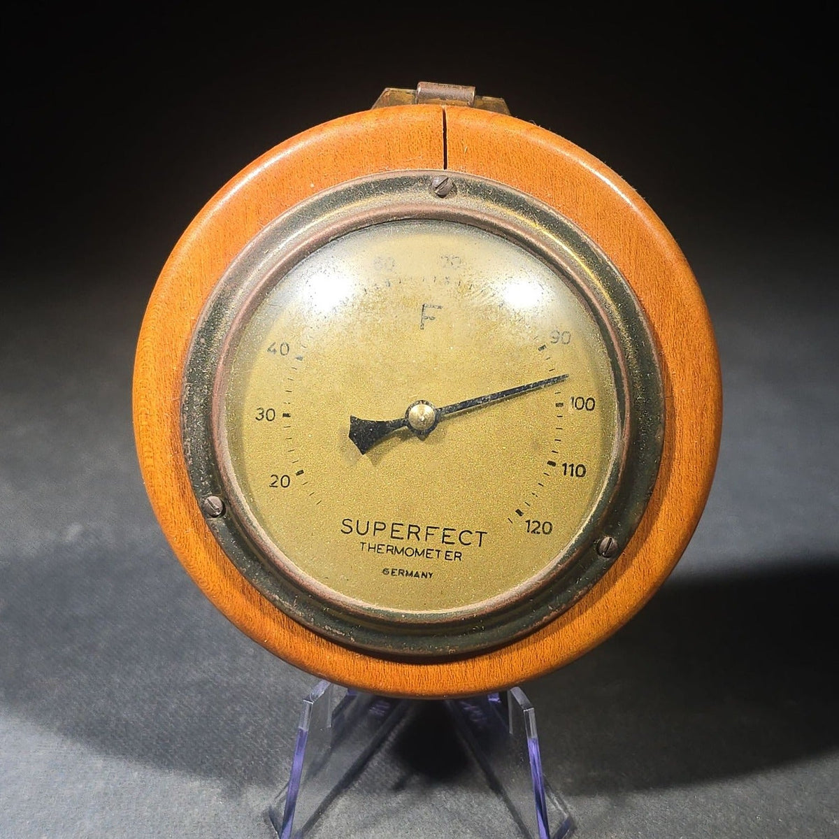 Vintage Superfect Round Dial Wall Thermometer, Germany