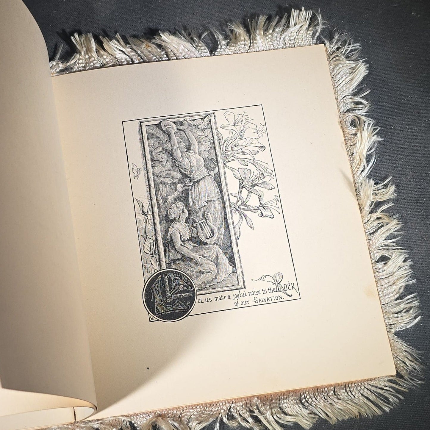 "Rock of Ages" Antique Illustrated Hymn Booklet with Chromolithograph Covers by Augustus Montague Toplady, Designs by Miss L. B. Humphrey, Published by Lee and Shepard, Boston, Massachusetts, 1883