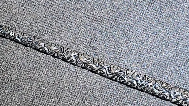 Antique Sterling Silver Dip Pen with Repousse Scroll Design and Steel Nib