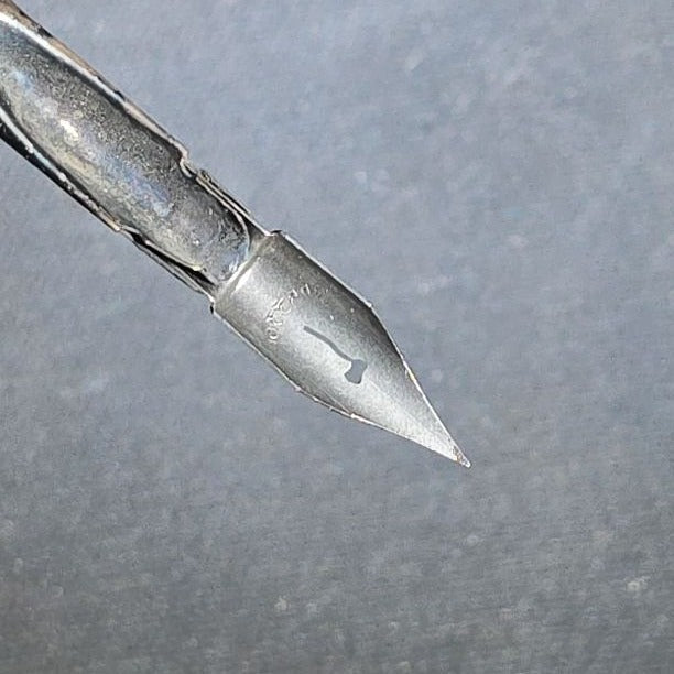 Antique Sterling Silver Dip Pen with Repousse Scroll Design and Steel Nib