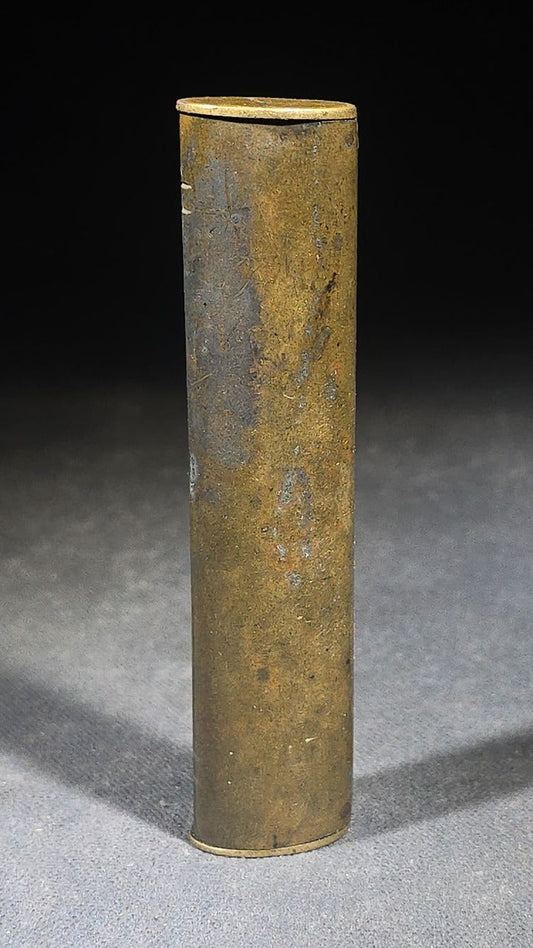 Antique Brass 2 1/2 Oz. Shot Measure with Hinged Lid, Manufactured by G. & J.W. Hawksley, Sheffield, England