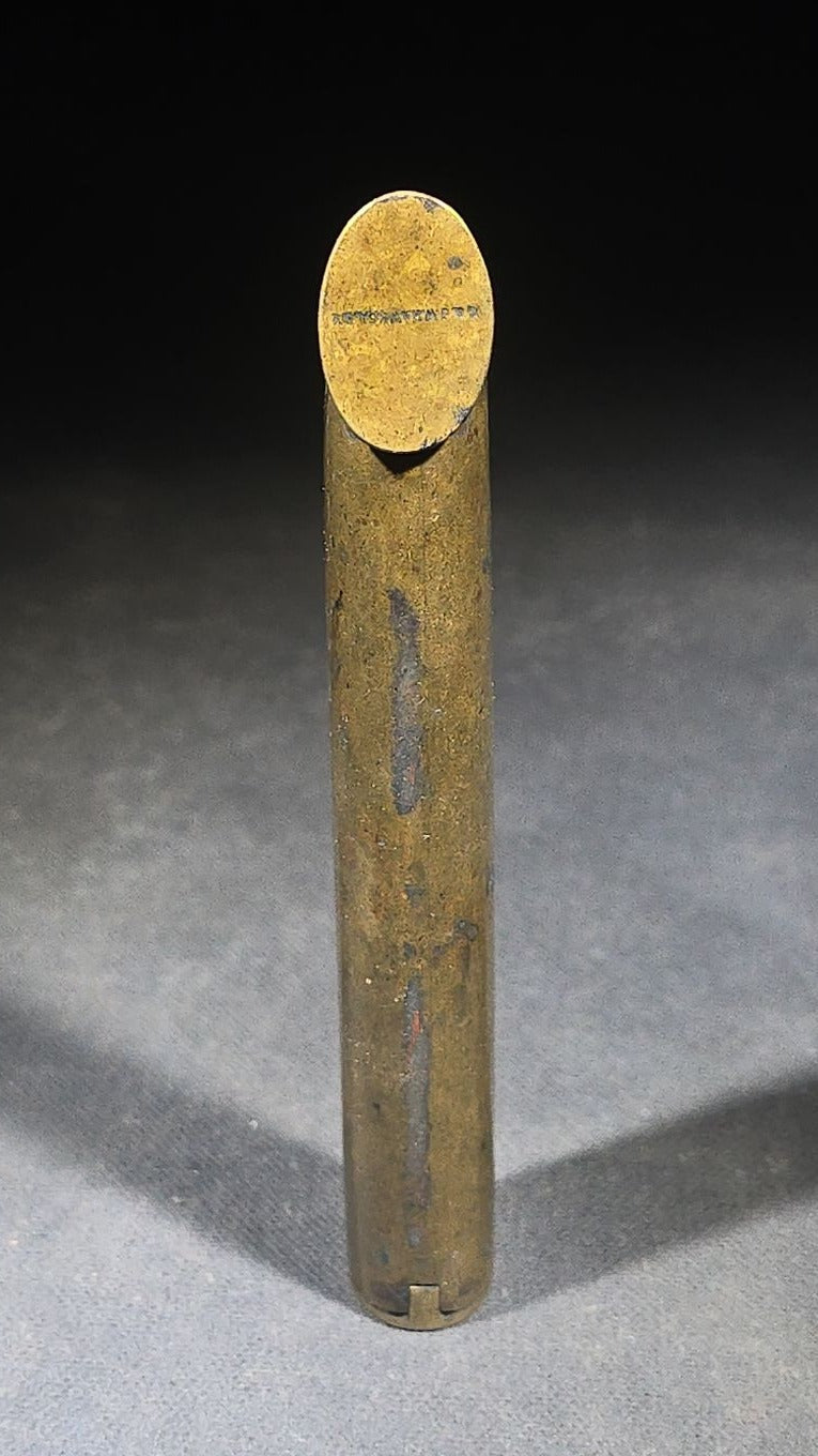 Antique Brass 2 1/2 Oz. Shot Measure with Hinged Lid, Manufactured by G. & J.W. Hawksley, Sheffield, England