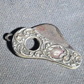 Lot 119 - Antique Sterling Silver Cigar Cutter with Repousse Scroll Decoration