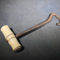 Lot 126 - Antique Bone-Handled Iron Boot Pull with Turned Handle, 7-1/4" L