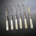 Lot 127 - Grouping of Six Antique Mother-Of-Pearl-Handled Knives, Manufactured by Maynard & Potter Inc.
