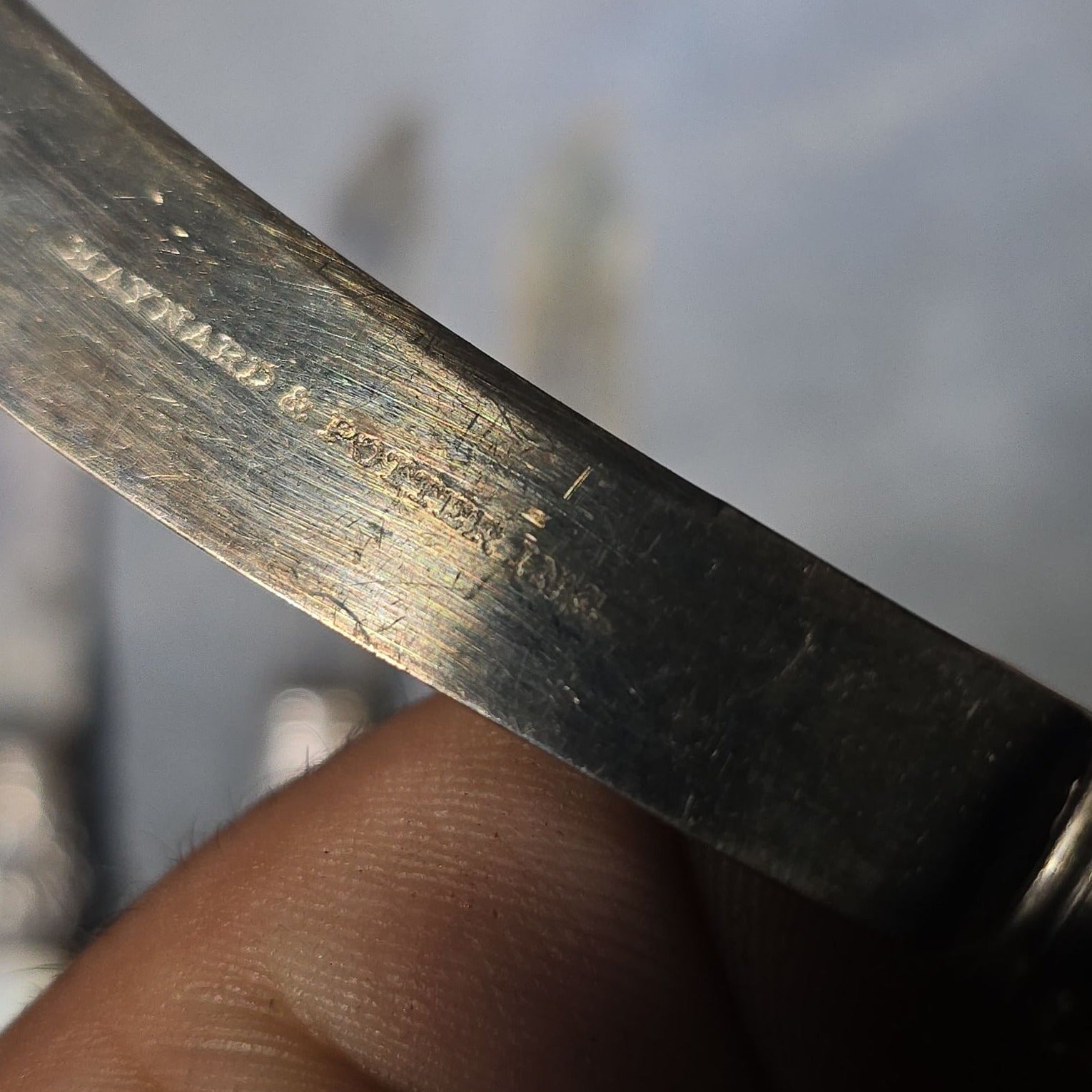 Grouping of Six Antique Mother-of-Pearl-Handled Knives, Manufactured by Maynard & Potter Inc.