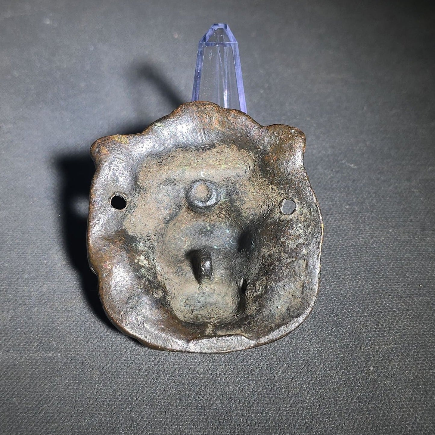 Vintage Cast Brass Lion Head Architectural Ornament with Mounting Holes