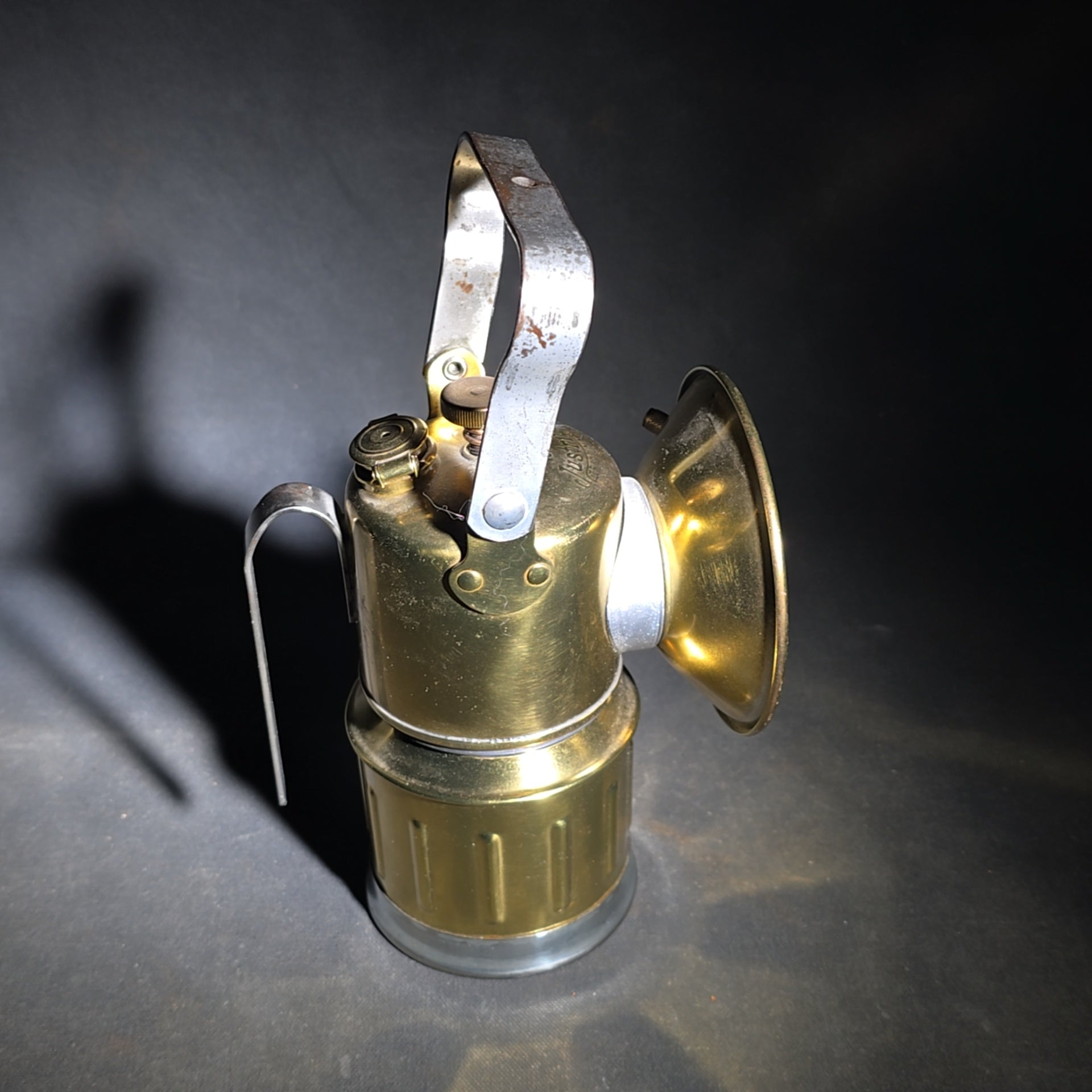 Trio of Vintage Justrite Carbide Mining Lamps