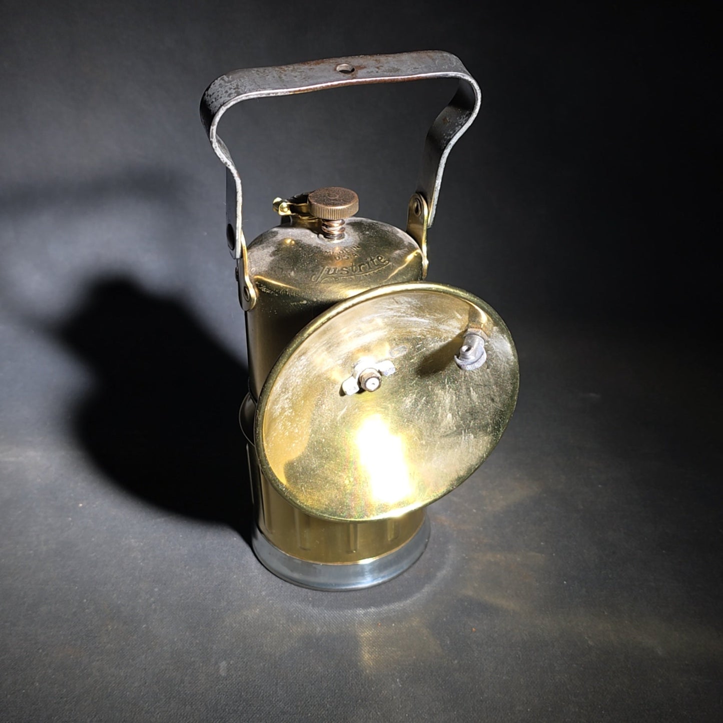 Trio of Vintage Justrite Carbide Mining Lamps