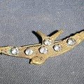 Lot 123 - Vintage Gold-Tone Swallow Brooch with Paste Stones
