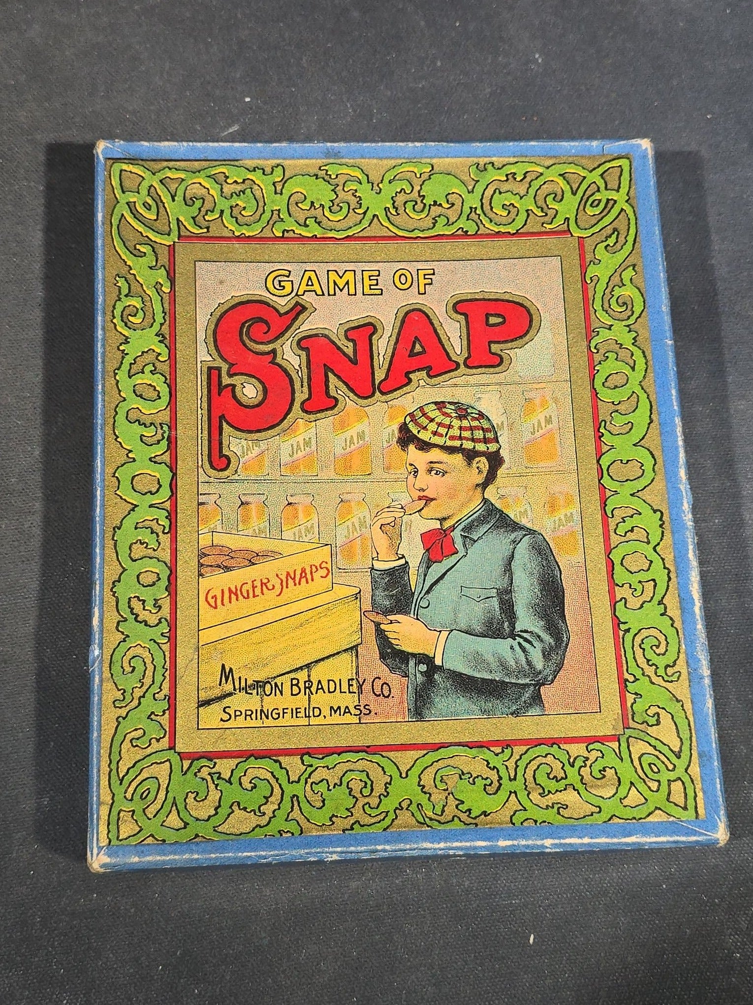 Grouping of Five Antique Card and Letter Games including Okay, Gasoline Alley, Letters and Anagrams, Merry Matches, and Snap, Published by Milton Bradley, Parker Brothers, and McLoughlin Bros.