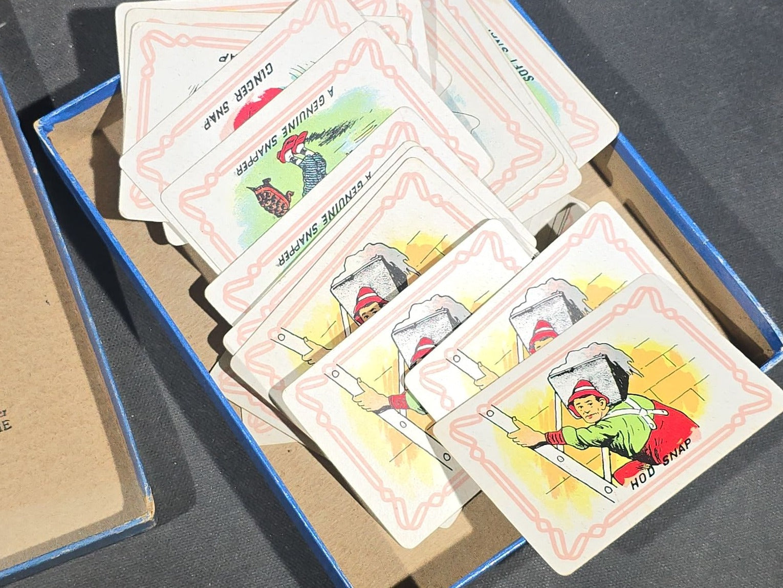 Grouping of Five Antique Card and Letter Games including Okay, Gasoline Alley, Letters and Anagrams, Merry Matches, and Snap, Published by Milton Bradley, Parker Brothers, and McLoughlin Bros.