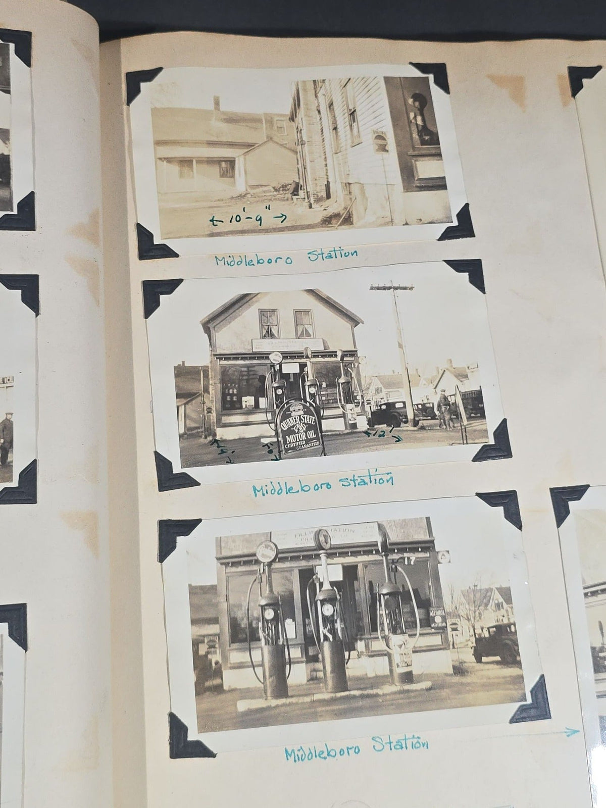 Vintage Quincy Oil Company Scrapbook with Snapshot Photographs, Newspaper Clippings, and Ephemera Documenting Fred E. Bergfors and Company Operations across Massachusetts, Circa 1928-1935