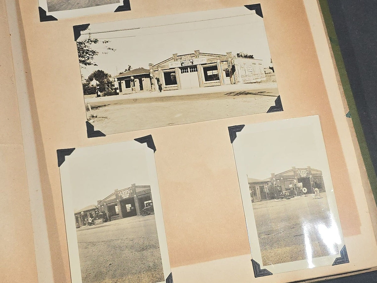 Vintage Quincy Oil Company Scrapbook with Snapshot Photographs, Newspaper Clippings, and Ephemera Documenting Fred E. Bergfors and Company Operations across Massachusetts, Circa 1928-1935