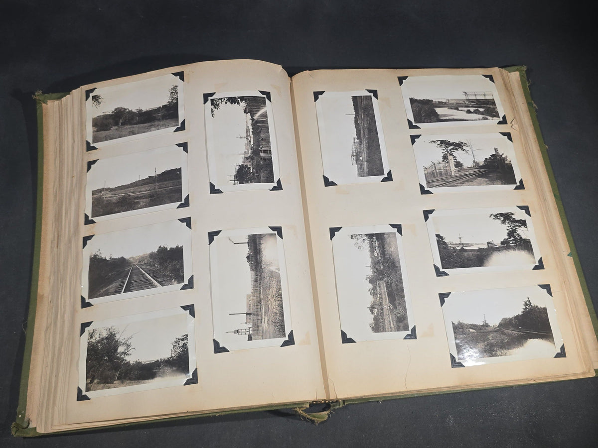 Vintage Quincy Oil Company Scrapbook with Snapshot Photographs, Newspaper Clippings, and Ephemera Documenting Fred E. Bergfors and Company Operations across Massachusetts, Circa 1928-1935