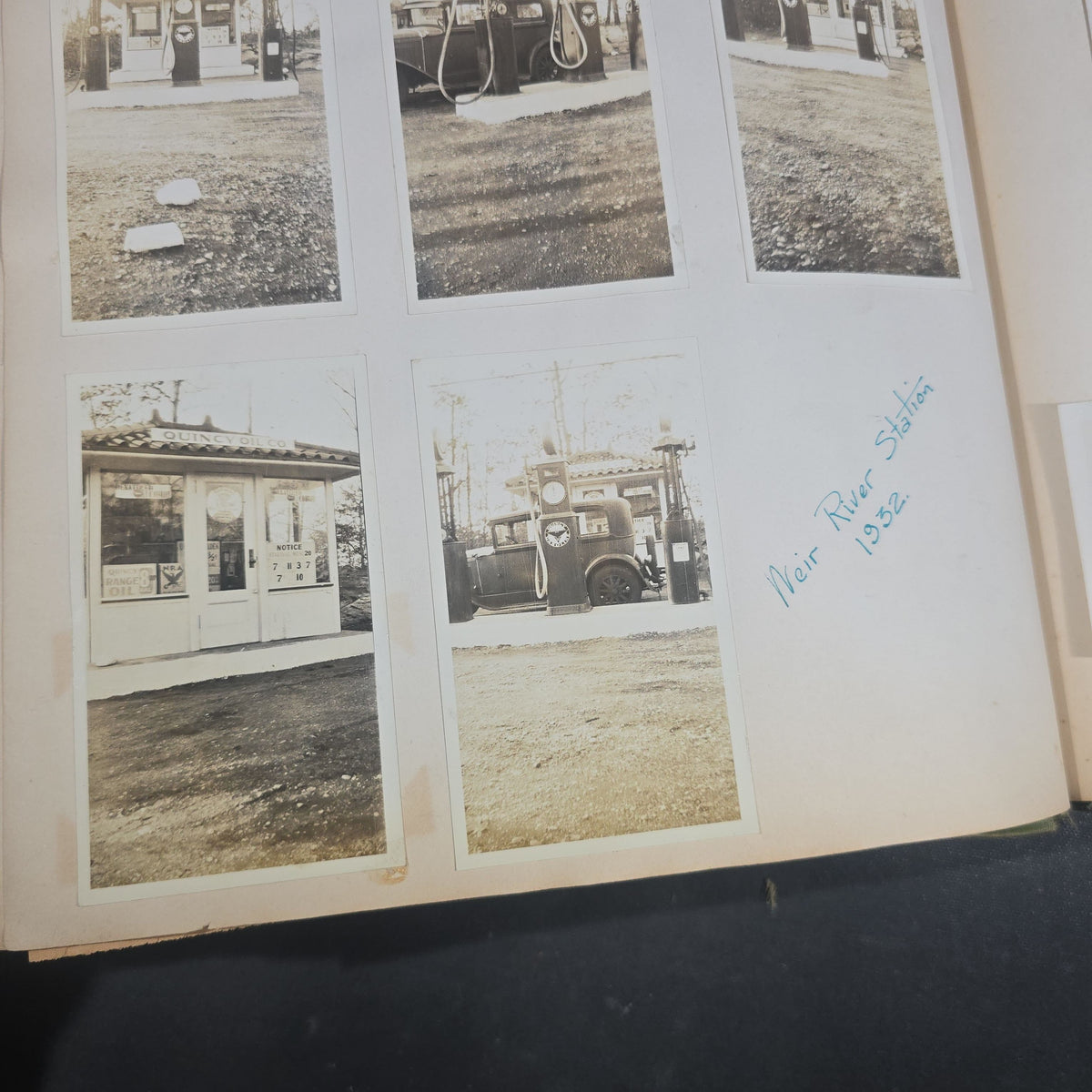 Vintage Quincy Oil Company Scrapbook with Snapshot Photographs, Newspaper Clippings, and Ephemera Documenting Fred E. Bergfors and Company Operations across Massachusetts, Circa 1928-1935