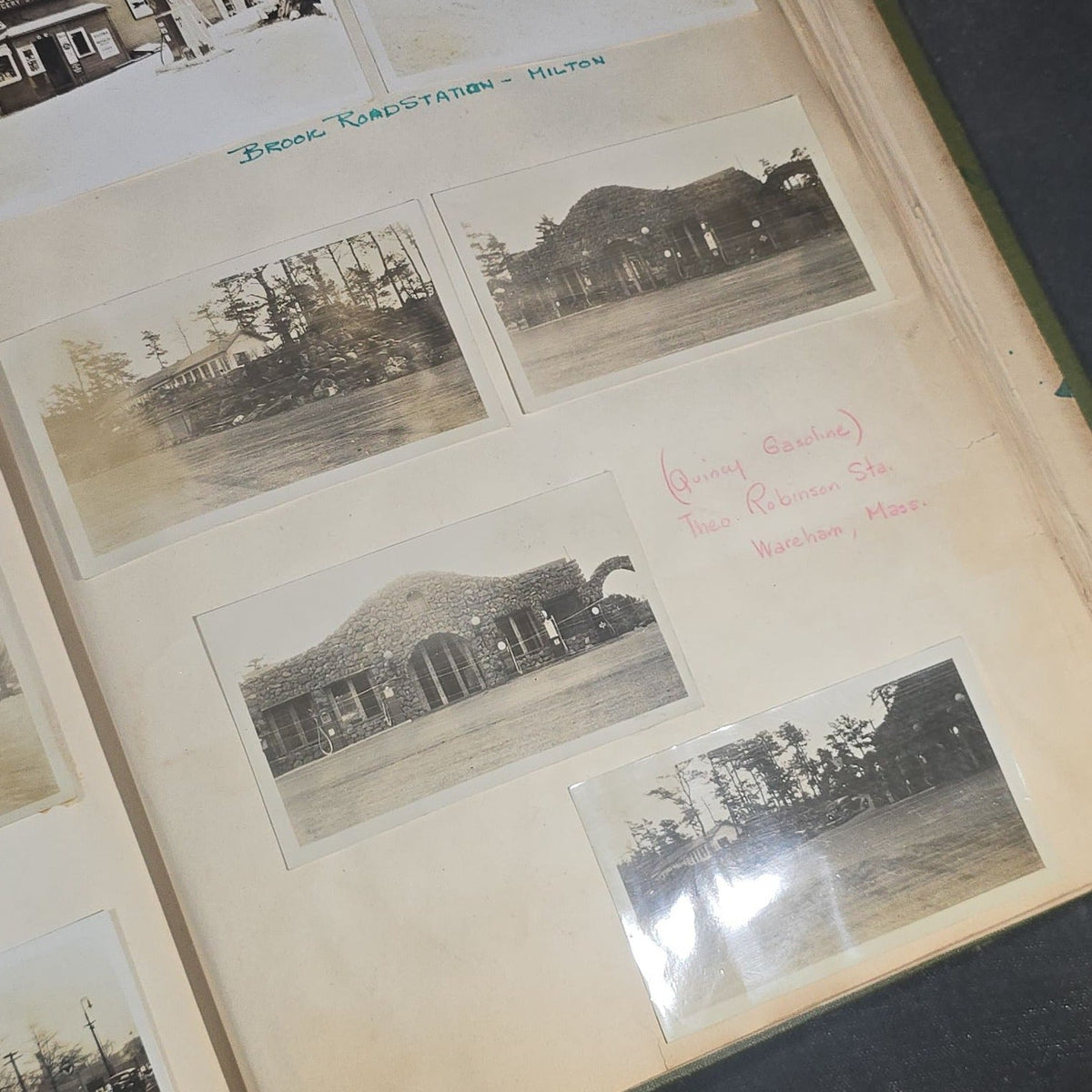 Vintage Quincy Oil Company Scrapbook with Snapshot Photographs, Newspaper Clippings, and Ephemera Documenting Fred E. Bergfors and Company Operations across Massachusetts, Circa 1928-1935