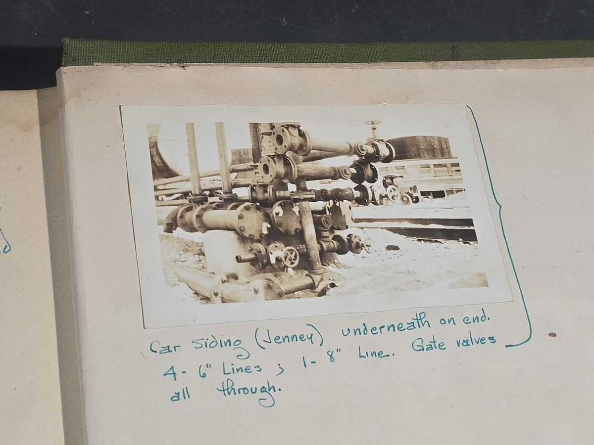 Vintage Quincy Oil Company Scrapbook with Snapshot Photographs, Newspaper Clippings, and Ephemera Documenting Fred E. Bergfors and Company Operations across Massachusetts, Circa 1928-1935