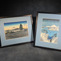 Lot 125 - Pair of Vintage Japanese Woodblock Prints After Utagawa Hiroshige, Mount Fuji Landscapes in Modern Frames