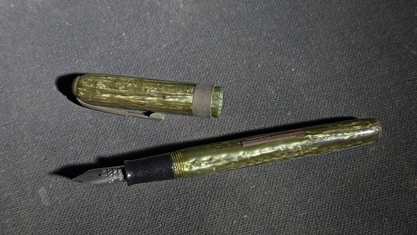 Grouping of Four Vintage R.L. Arnold Pen Co. Fountain Pens in Presentation Case, Petersburgh, Virginia, U.S.A.