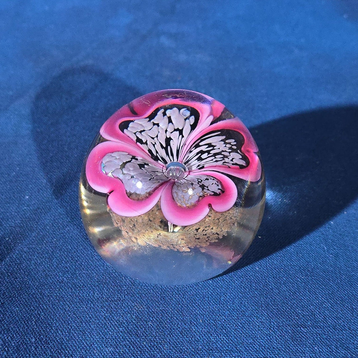 Grouping of 18 Vintage Glass Paperweights including Millefiori, Floral, and Scramble Designs