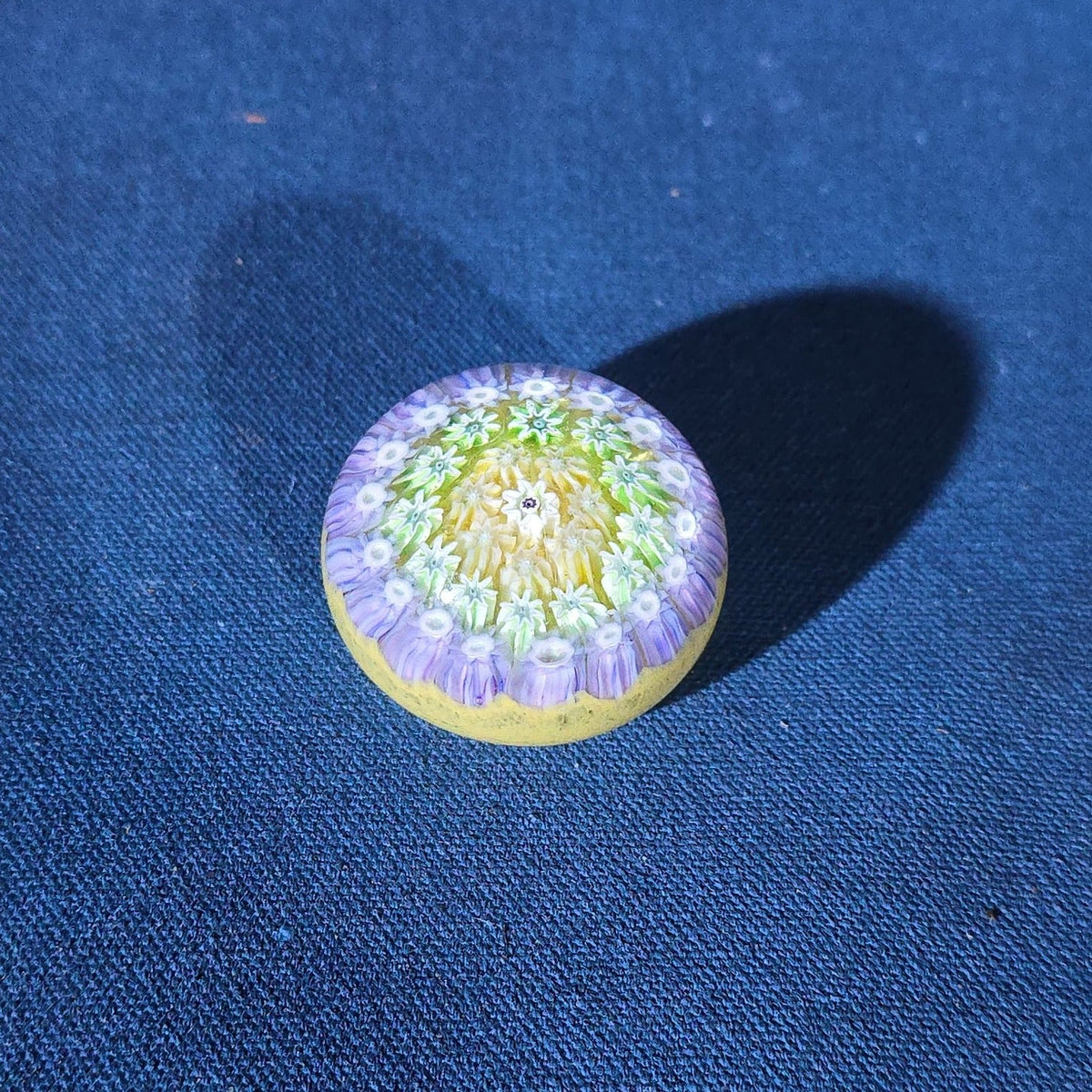 Grouping of 18 Vintage Glass Paperweights including Millefiori, Floral, and Scramble Designs