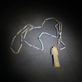 Lot 129 - Vintage Egyptian Revival Reproduction Faience Bead Necklace with Djed Pillar Amulet Pendant