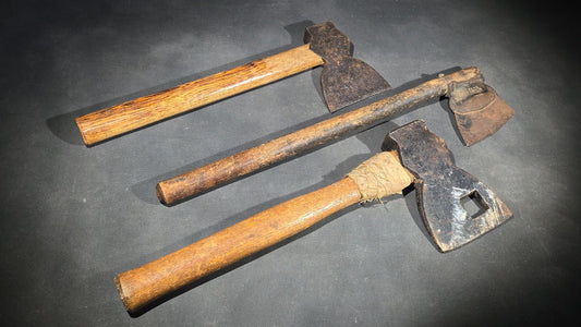 Trio of Antique Hatchets including One Marked Collins
