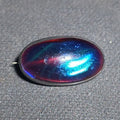 Lot 130 - Vintage Dragon's Breath Art Glass Oval Brooch in Sterling Silver Frame