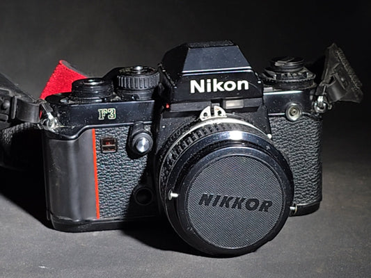 Vintage Nikon F3 35mm S.L.R. Film Camera Body with Nikon Nikkor 50mm f/1.4 Lens