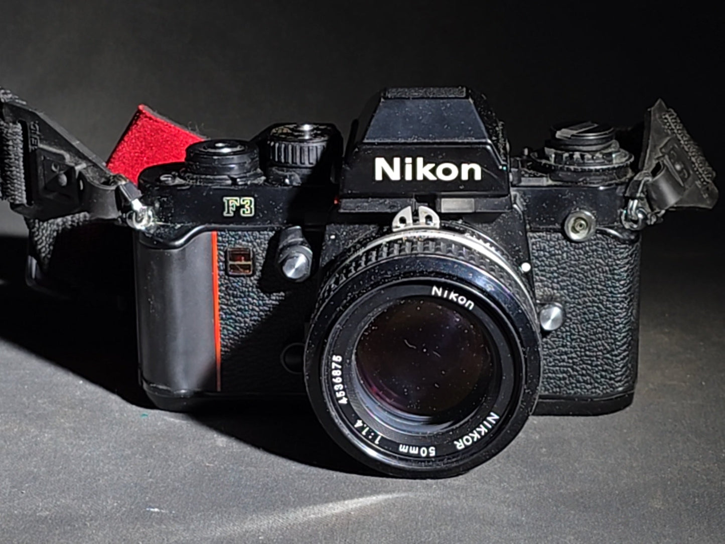 Vintage Nikon F3 35mm S.L.R. Film Camera Body with Nikon Nikkor 50mm f/1.4 Lens