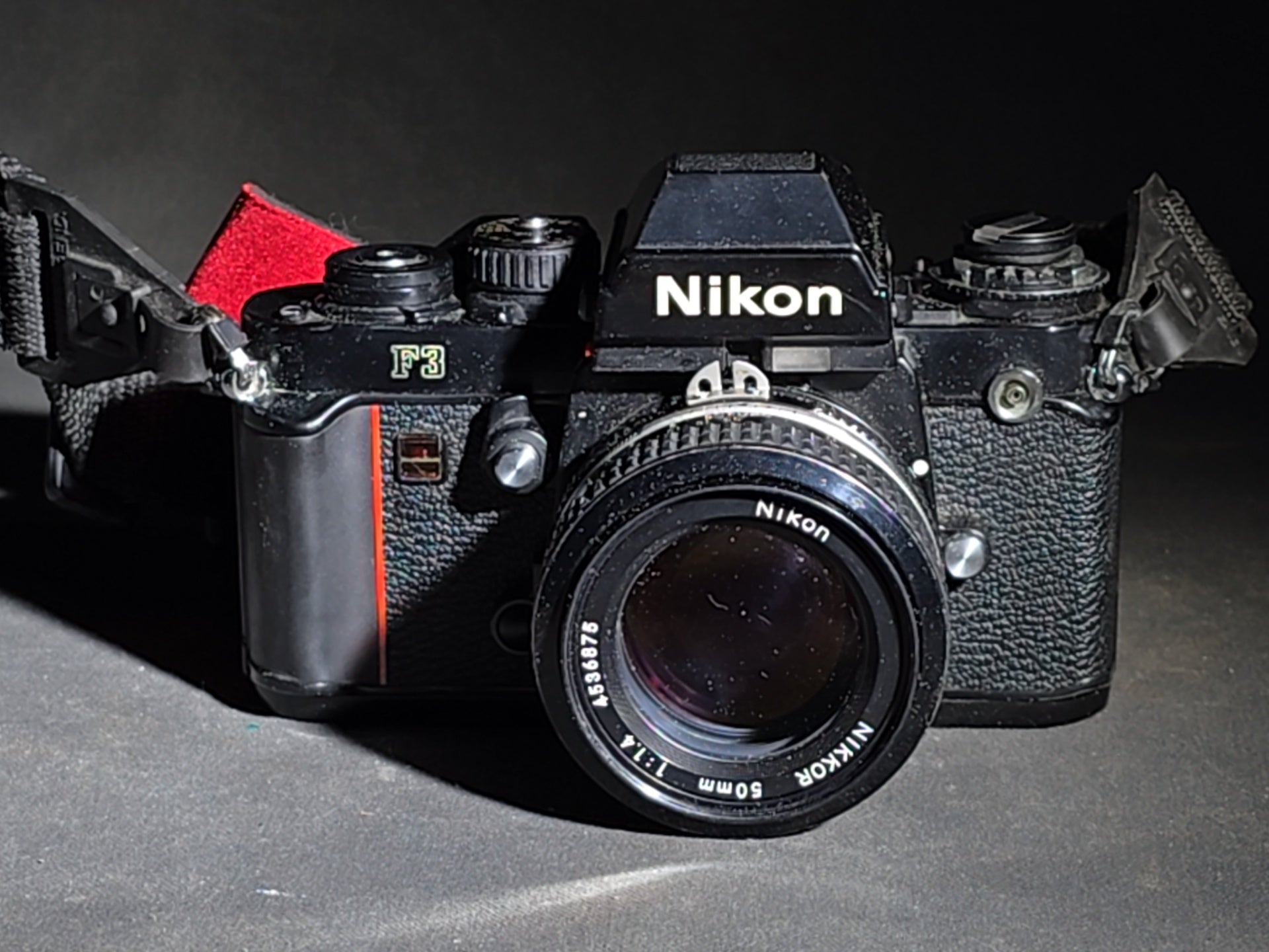 Vintage Nikon F3 35mm S.L.R. Film Camera Body with Nikon Nikkor 50mm f/1.4 Lens