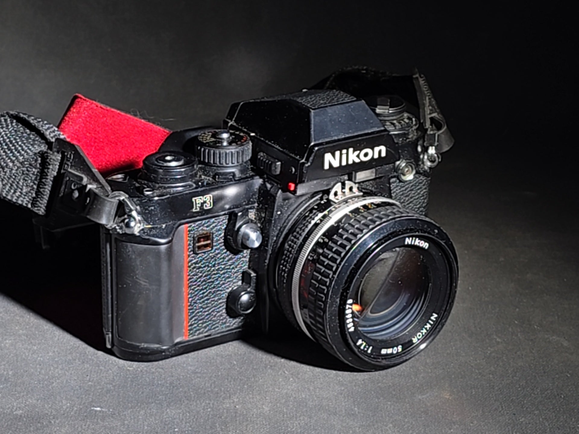 Vintage Nikon F3 35mm S.L.R. Film Camera Body with Nikon Nikkor 50mm f/1.4 Lens