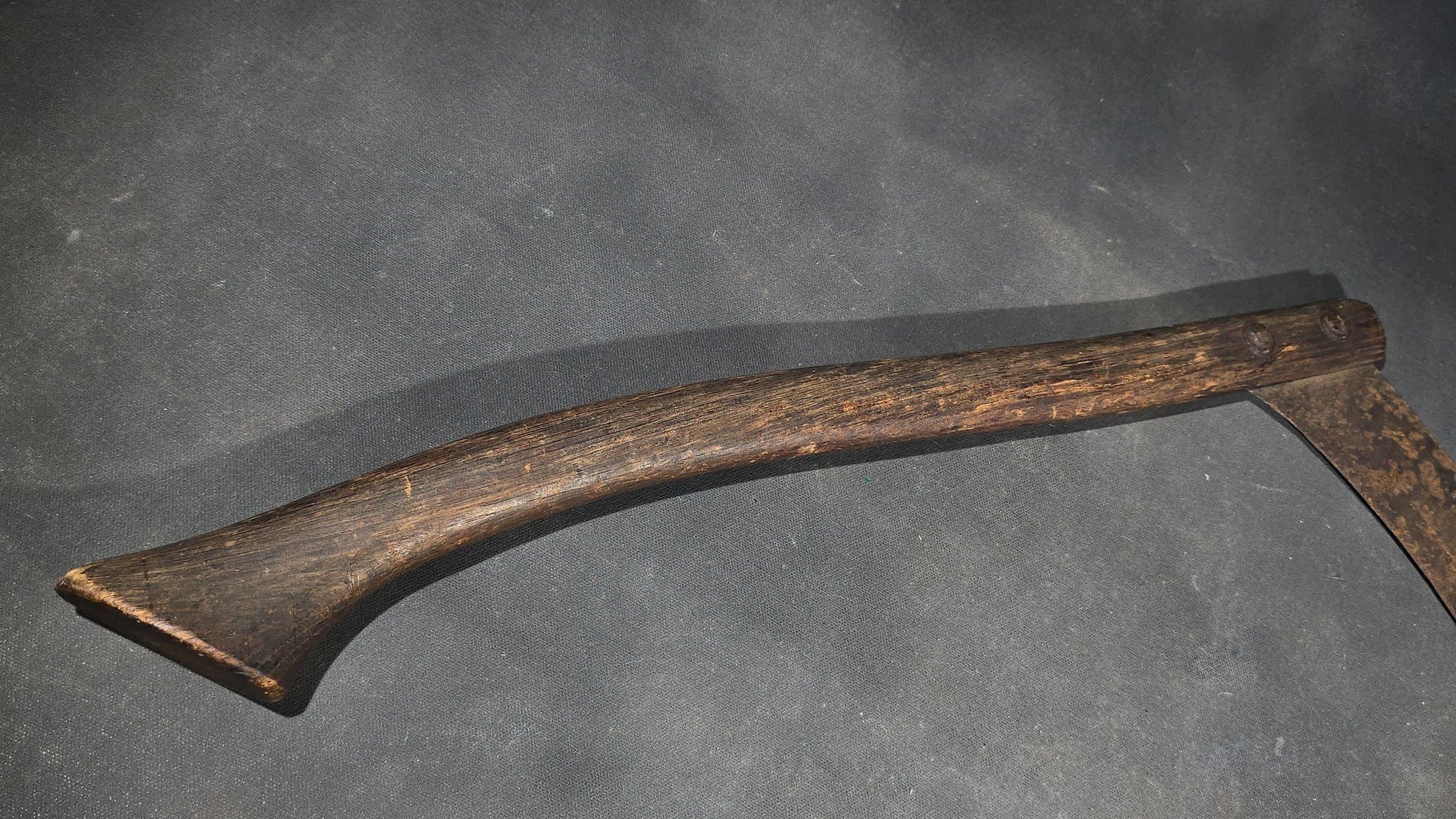 Antique Hand Sickle with Wood Handle