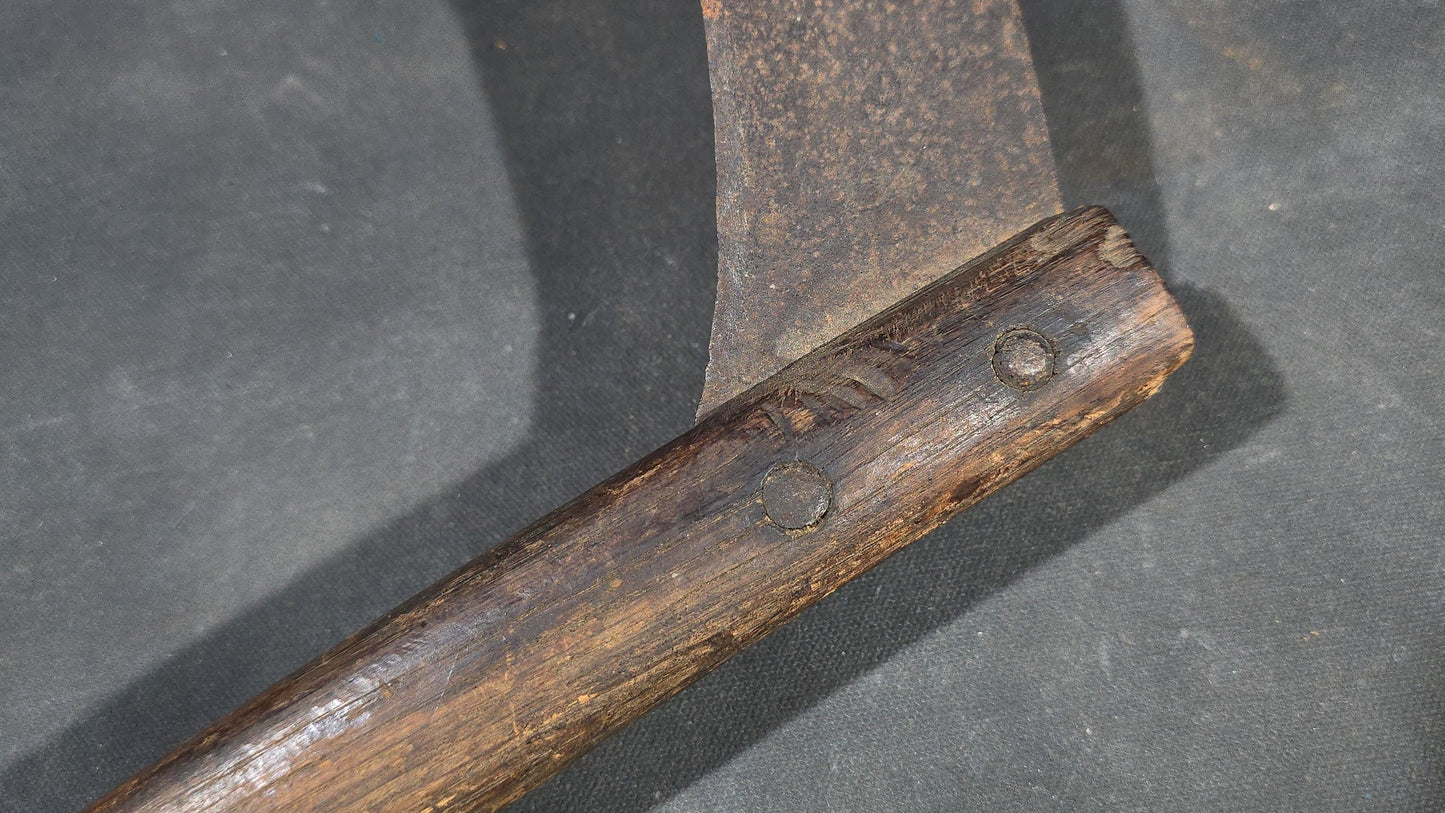 Antique Hand Sickle with Wood Handle