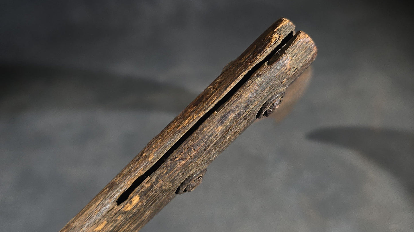 Antique Hand Sickle with Wood Handle