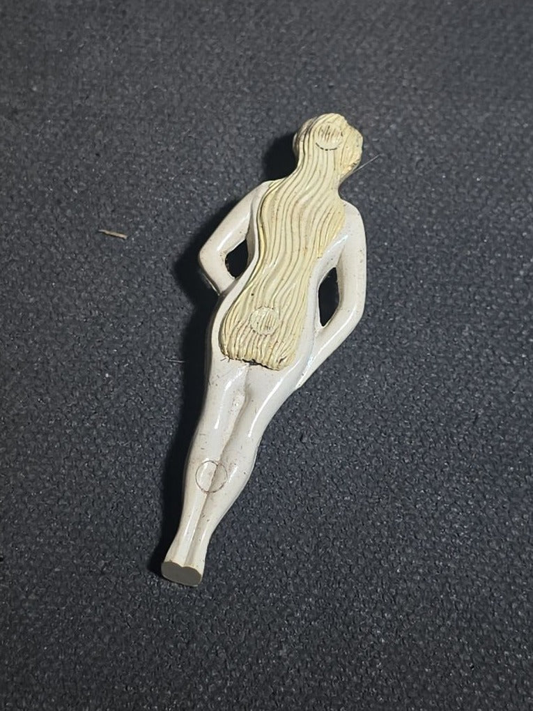 Vintage Miniature Plastic Nude Female Novelty Figure