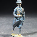 Lot 139 - Antique Painted Metal Toy Soldier Figure of a French WWI Infantry Soldier in Horizon Blue Uniform with Adrian Helmet, Marching Pose, 2-1/4" H