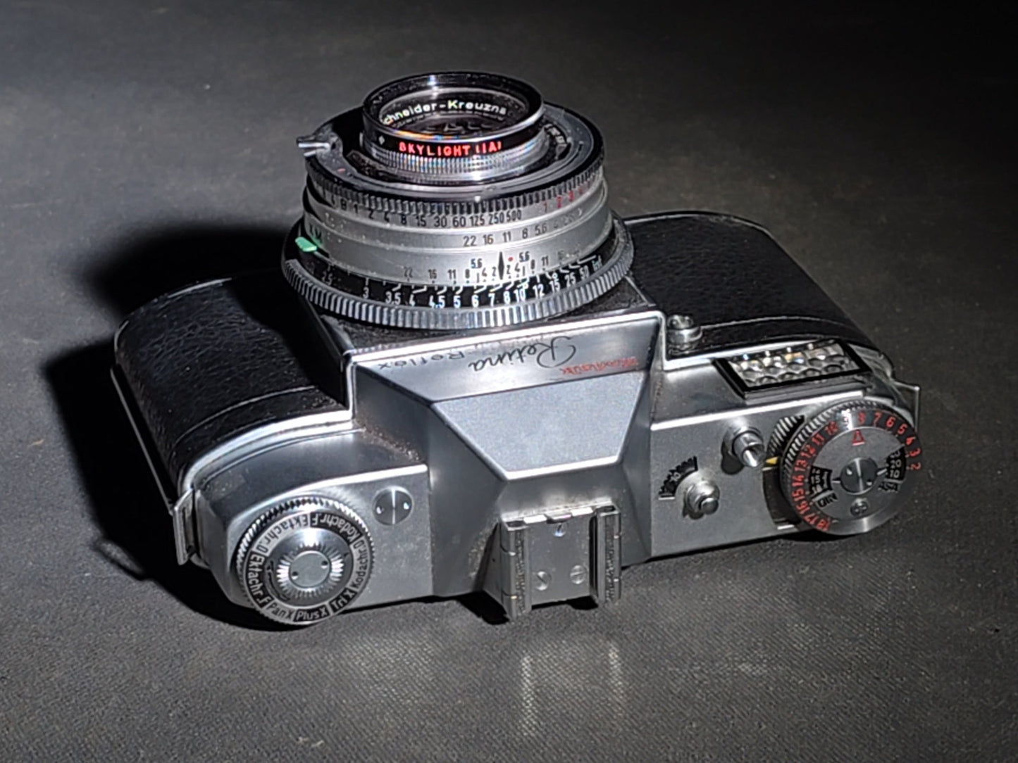 Vintage Kodak Retina Reflex 35mm S.L.R. Camera with Schneider-Kreuznach Retina-Xenon C f:2.0/50mm Lens and Leather Case