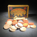 Lot 158 - Vintage "Plinker Targets" Patented Wooden .22 Shooting Target Set in Original Box, Manufactured by E. L. Tebbets Spool Company, Lockes Mills, Maine