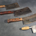 Lot 141 - Grouping of Four Antique and Vintage Meat Cleavers Including Foster Bros. Solid Steel No. 2190 and Magnetic Steel Warranted