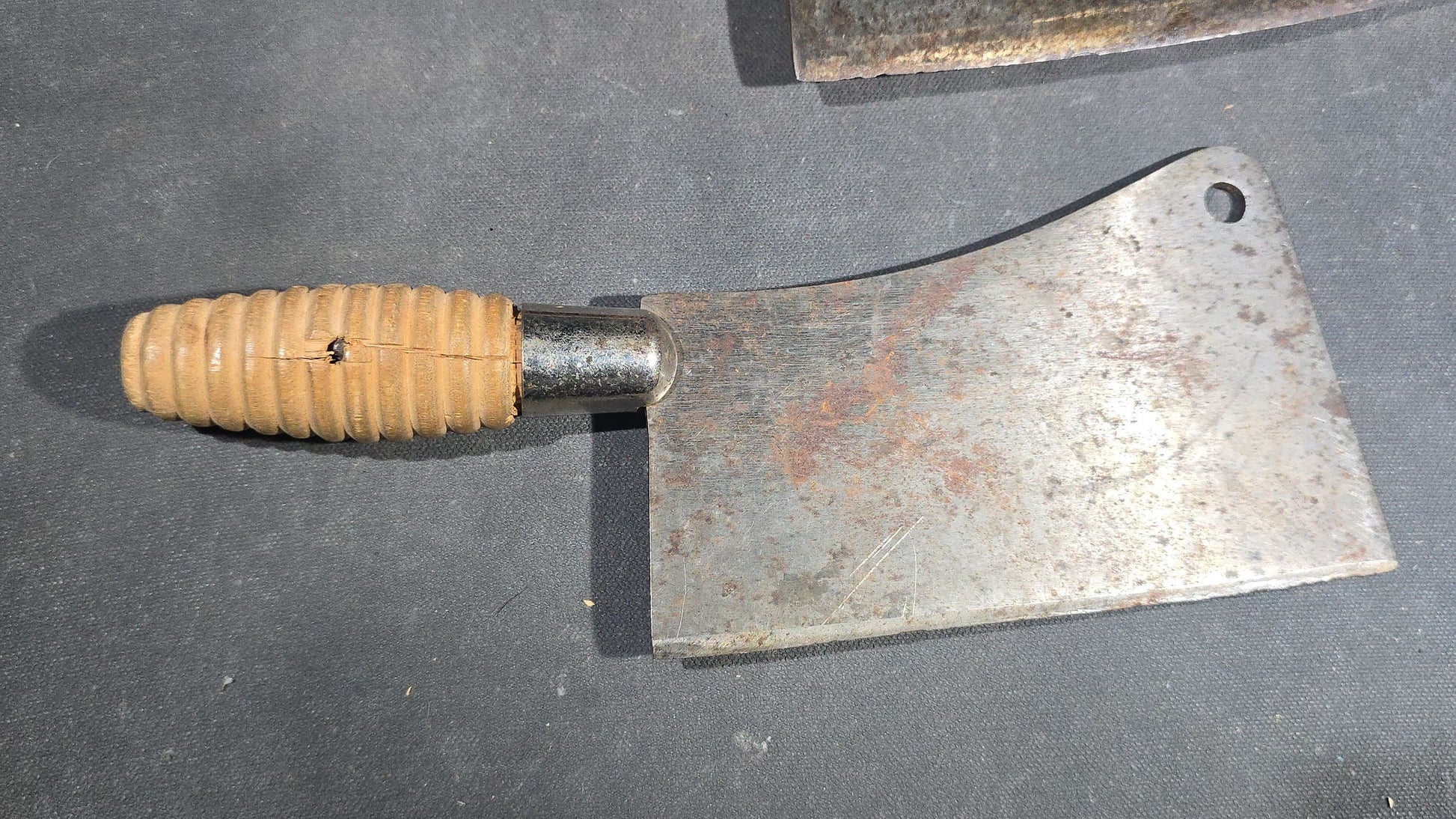 Grouping of Four Antique and Vintage Meat Cleavers including Foster Bros. Solid Steel No. 2190 and Magnetic Steel Warranted