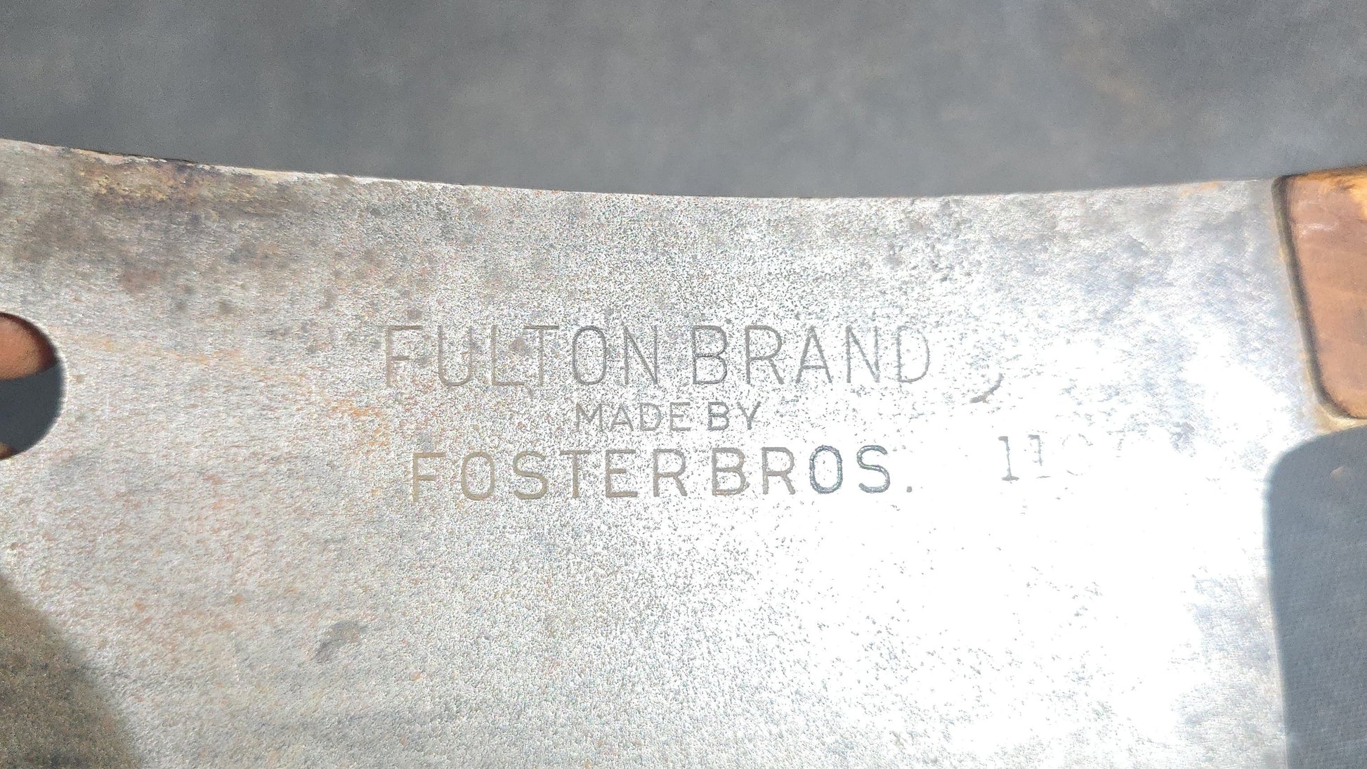 Grouping of Four Antique and Vintage Meat Cleavers including Foster Bros. Solid Steel No. 2190 and Magnetic Steel Warranted