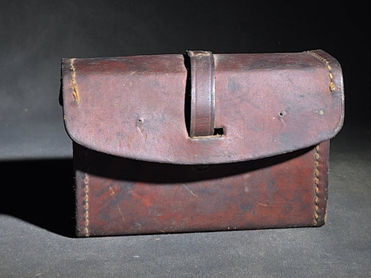 Vintage WWII U.S. Military Leather Ammunition Pouch, Stamped "Sears 1943"