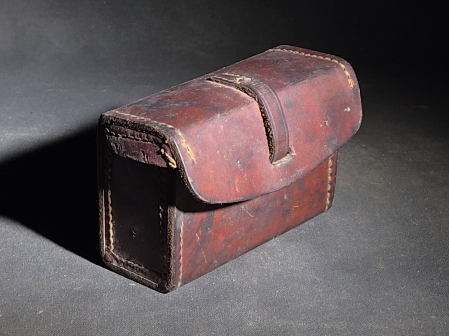 Vintage WWII U.S. Military Leather Ammunition Pouch, Stamped "Sears 1943"