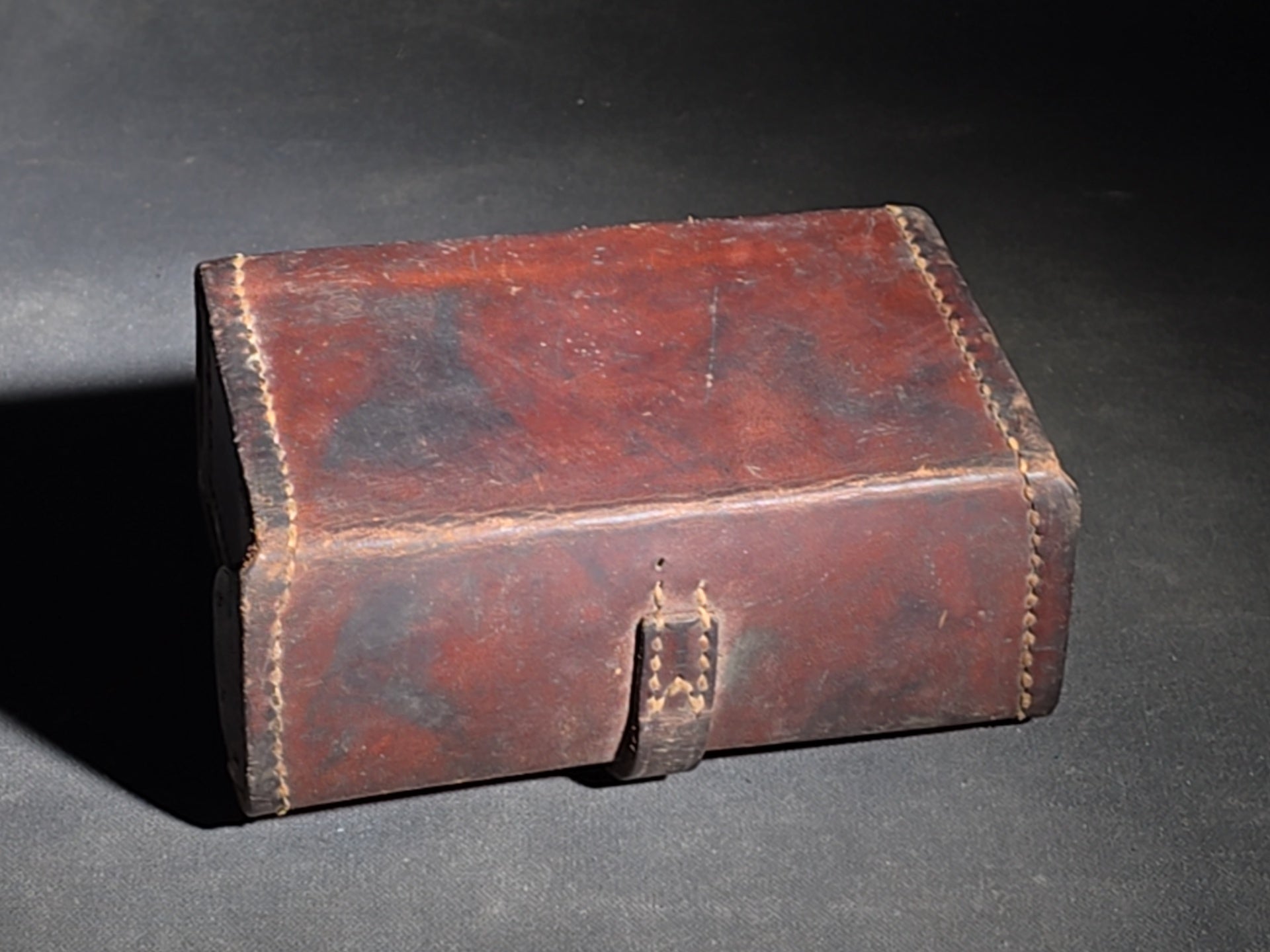 Vintage WWII U.S. Military Leather Ammunition Pouch, Stamped "Sears 1943"