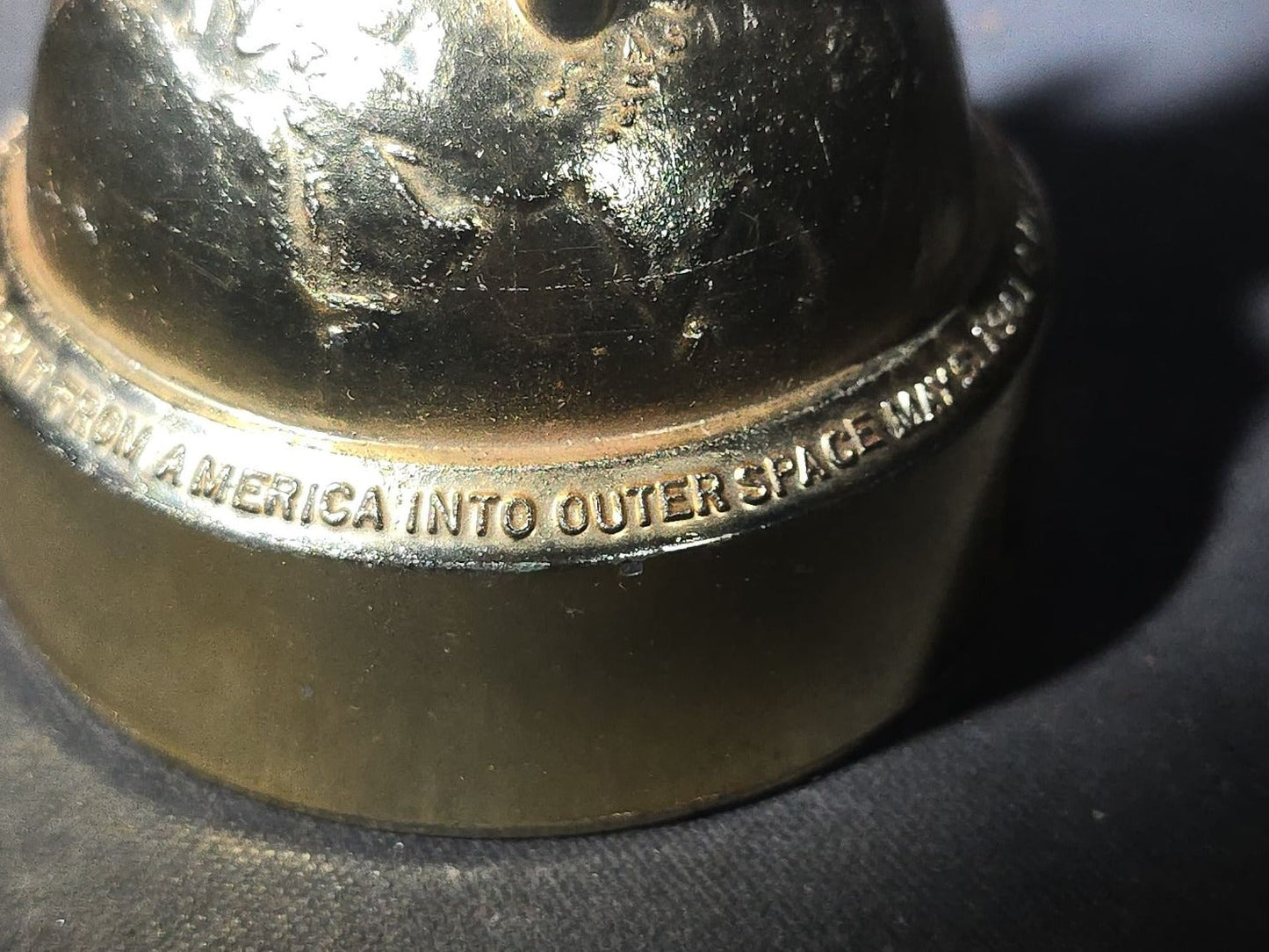 Vintage Metal Rocket Coin Bank Advertising Fairfax County National Bank, Falls Church, Virginia, Commemorating Alan B. Shepard Jr. First American in Space, 1961