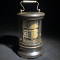 Lot 104 - Antique Chronos Ever Ready Plato Flip Clock Marking, for Parts or Repair, Not Working, Missing Original Glass Cylinder Replaced with Plastic, Patented in All Countries, 6-1/4" H