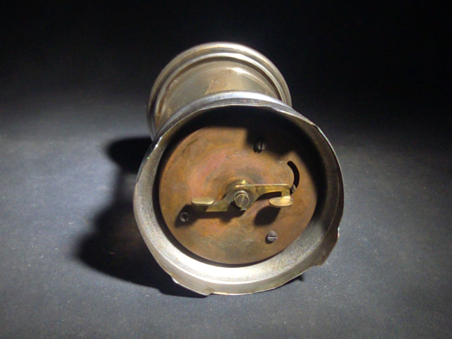 Antique Chronos Ever Ready Plato Flip Clock Marking, for Parts or Repair, Not Working, Missing Original Glass Cylinder Replaced with Plastic, Patented in All Countries
